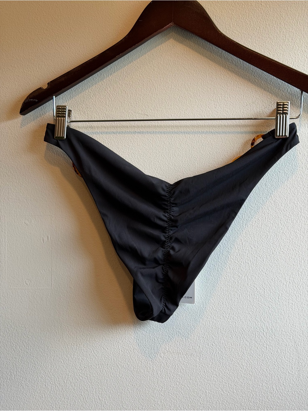 Nwt Bahimi Black Women's Swim Bottom With Tortoiseshell Ring Details Size Medium — image 5 of 6